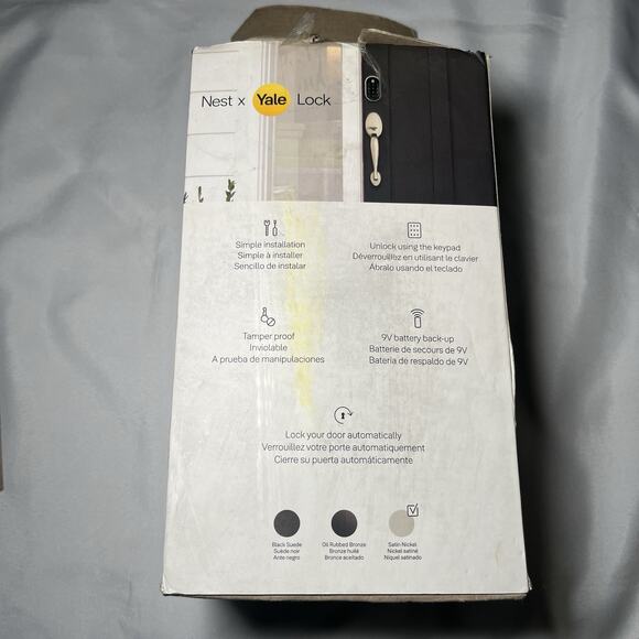 Google Nest x Yale Lock Tamper Proof Smart Lock Keyless Satin Nickel OPEN *READ* - Picture 9 of 12